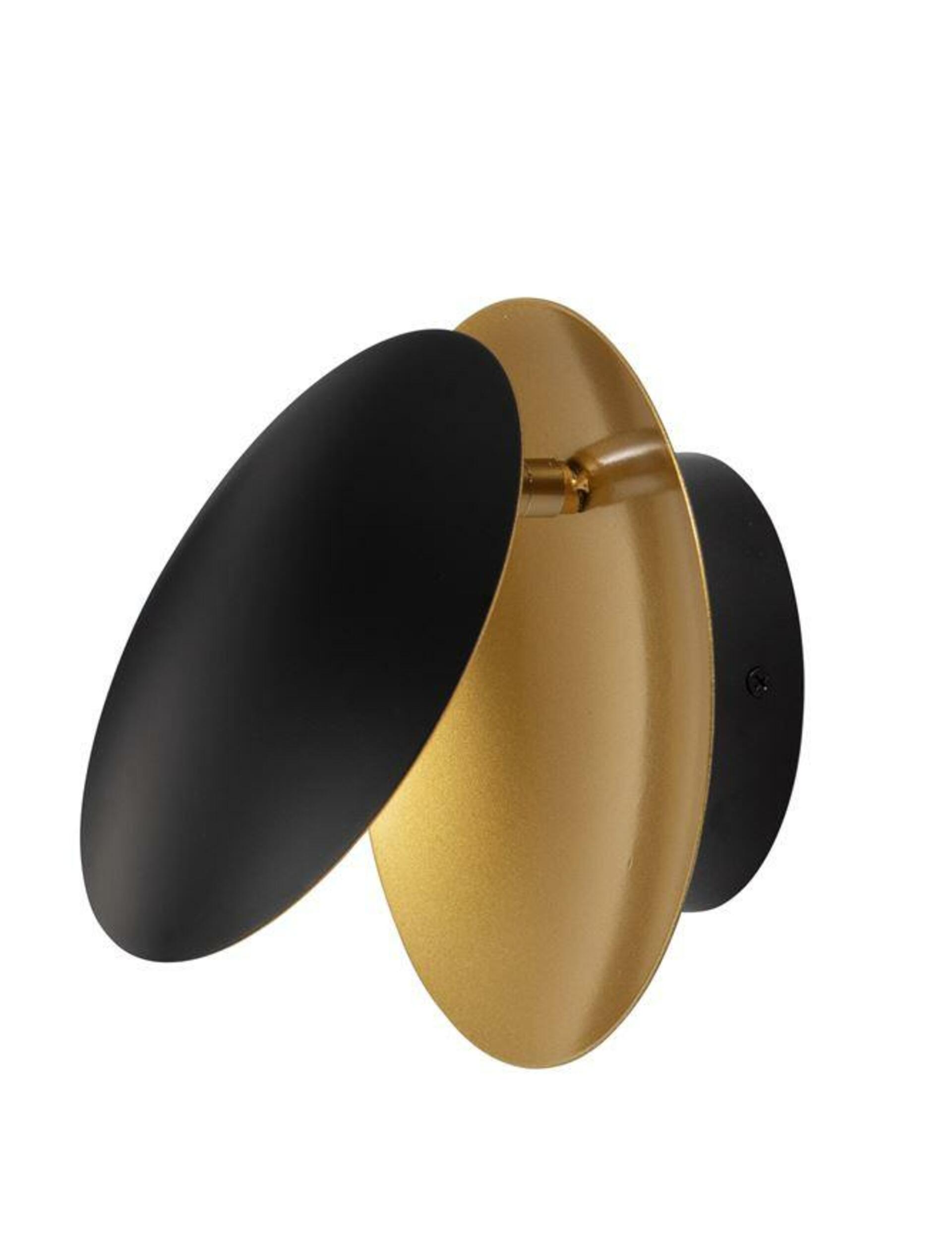 Nova Luce nástěnné svítidlo Shell černá a zlatý hliník a železo Led 7W 3000