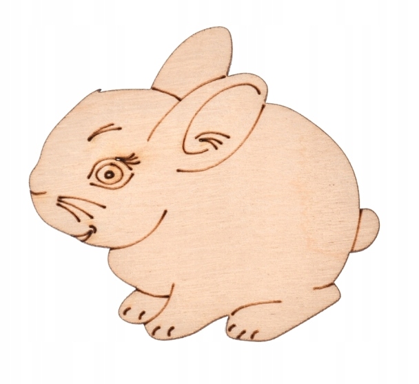 ZAJĄC DREWNIANY OZDOBY KOSZYCZEK WIELKANOCNY