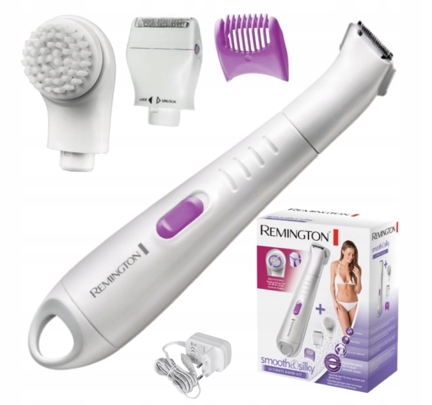 Remington Damska golarka do bikini z ochroną Nano ,szczoteczka złuszczająca