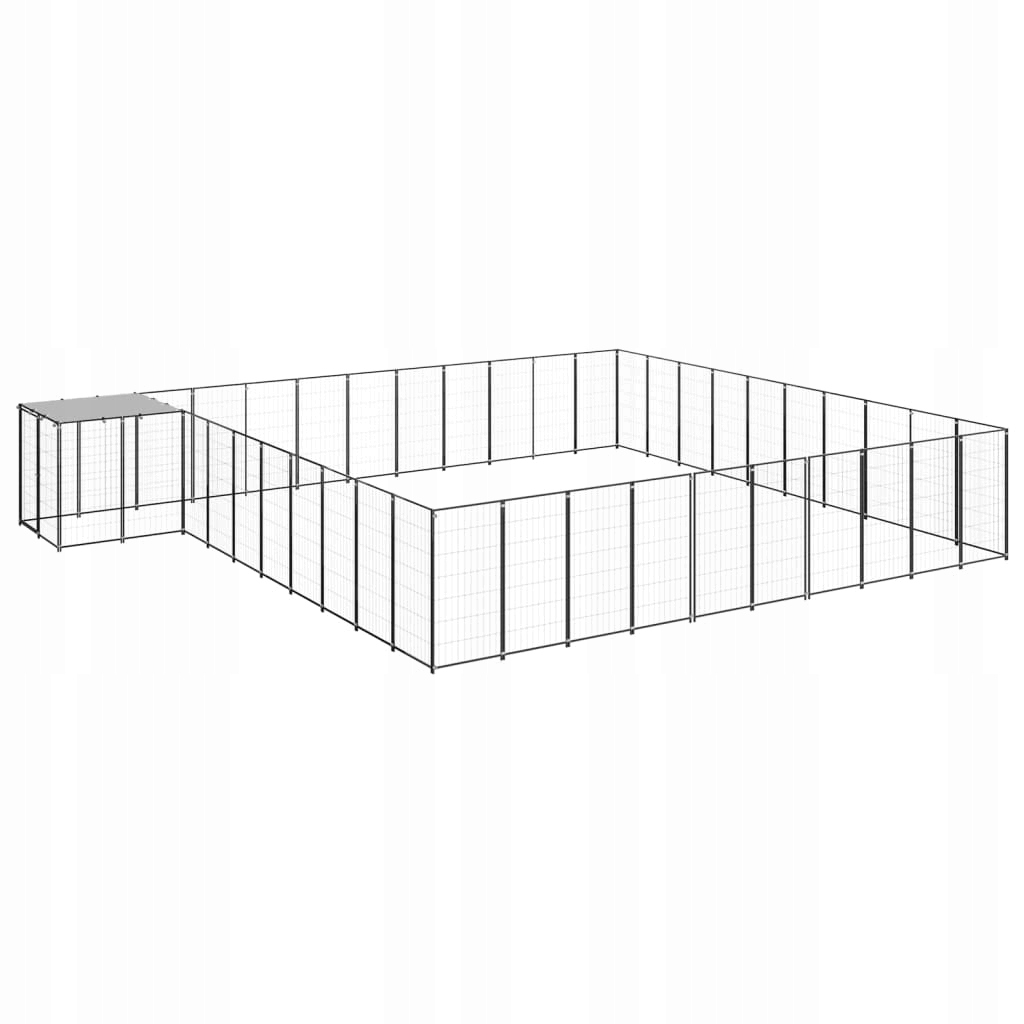 Levně Psí kotec, černý, 31,46 m², ocelový