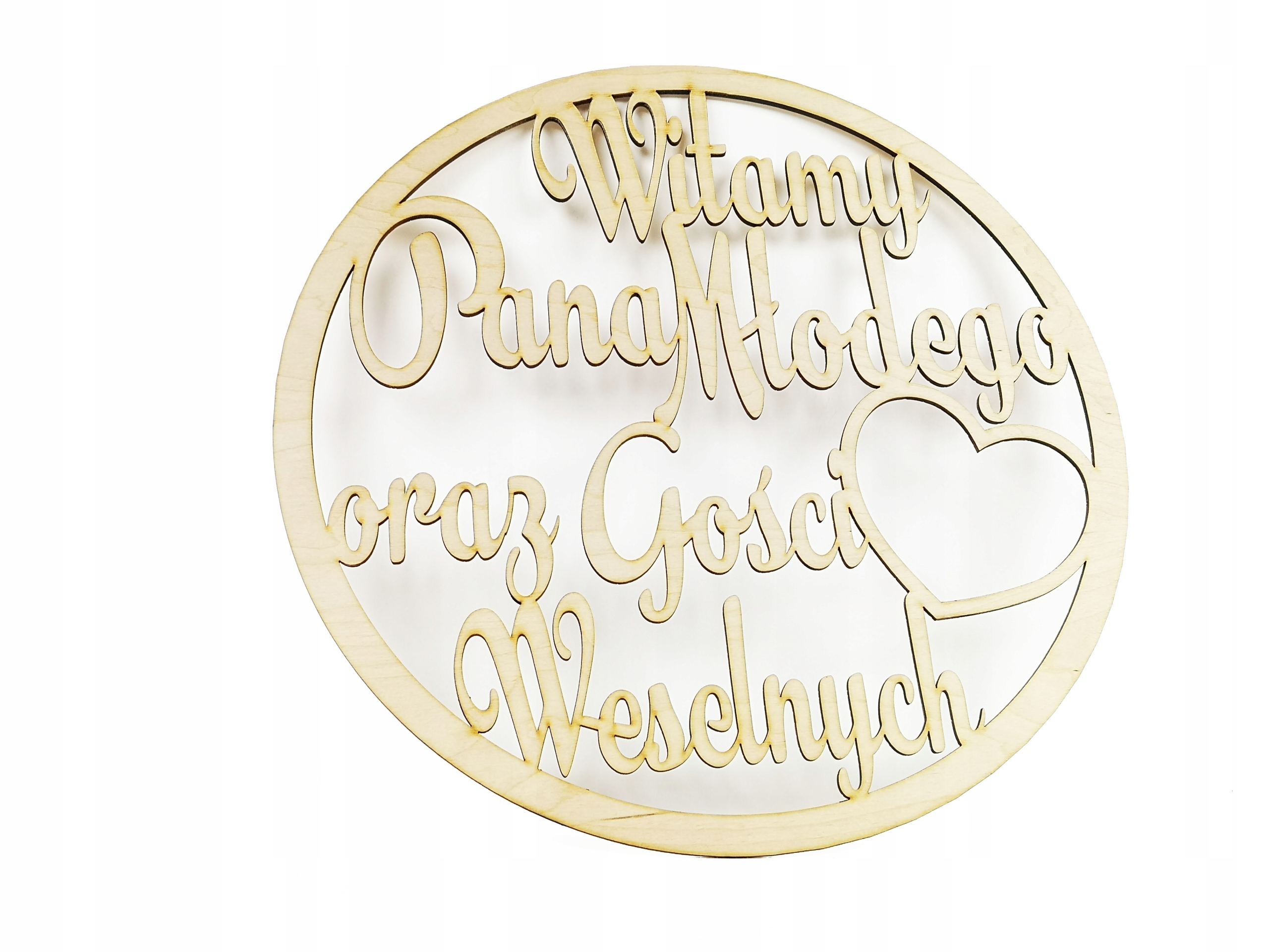 Witamy Pana Młodego i Gości ring powitalny 40cm Wysokość produktu 40 cm