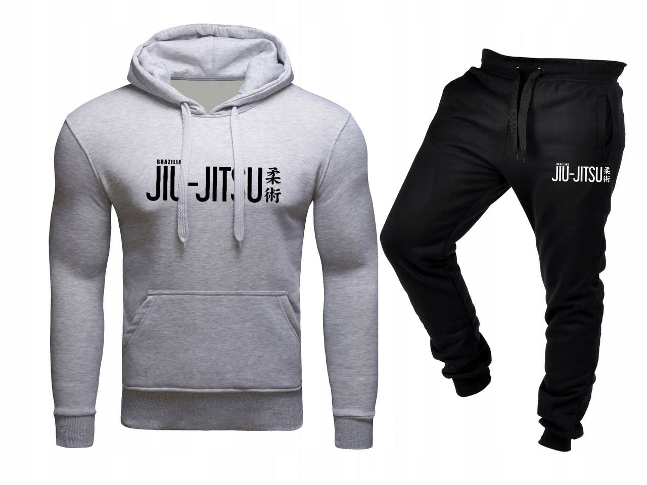 Tepláková Souprava Teplákovka Jiu Jitsu Mikina A Kalhoty Šedá Černá XXL