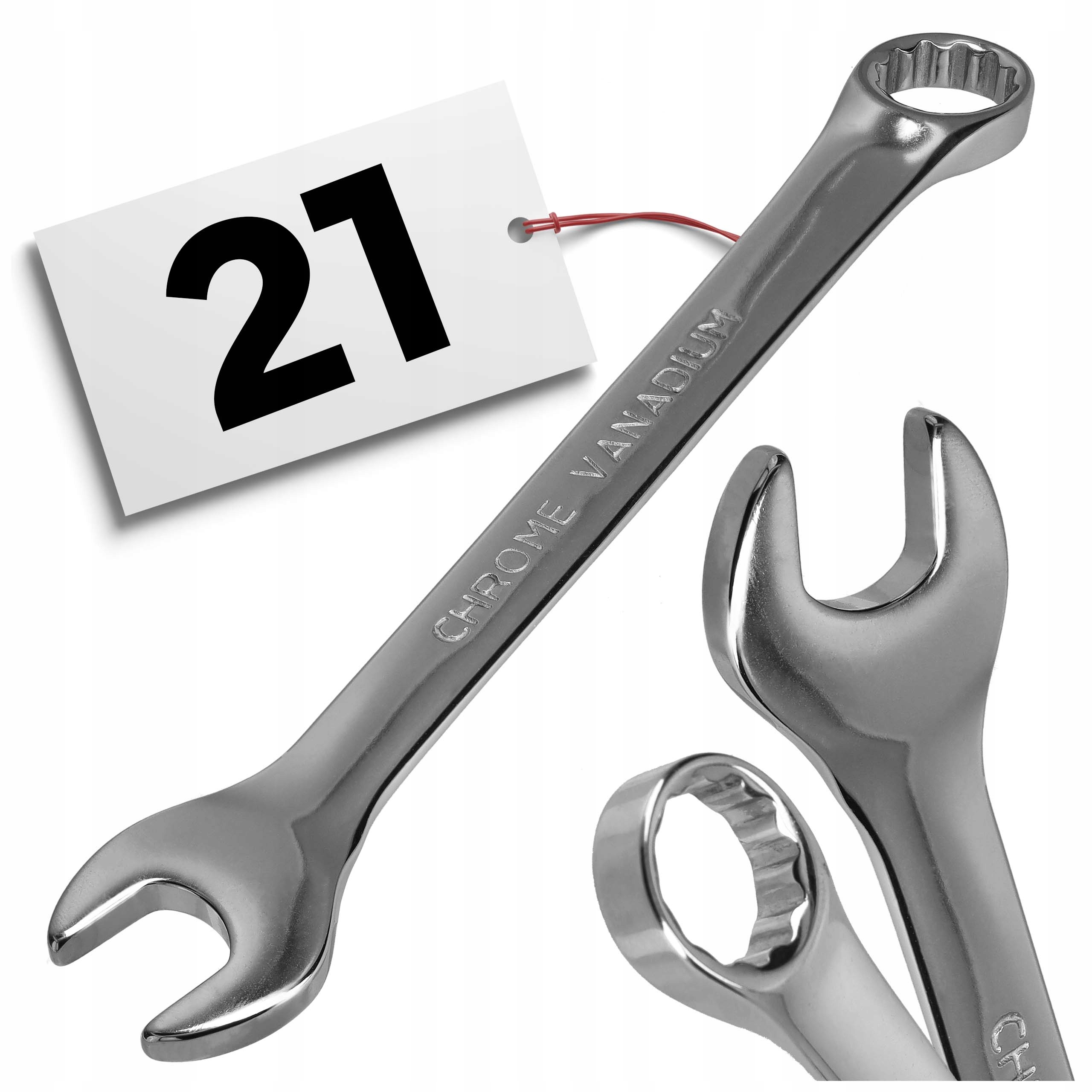 Klucz Płasko-oczkowy 21 mm Płaski Cr-v Mocny Solidny Standard