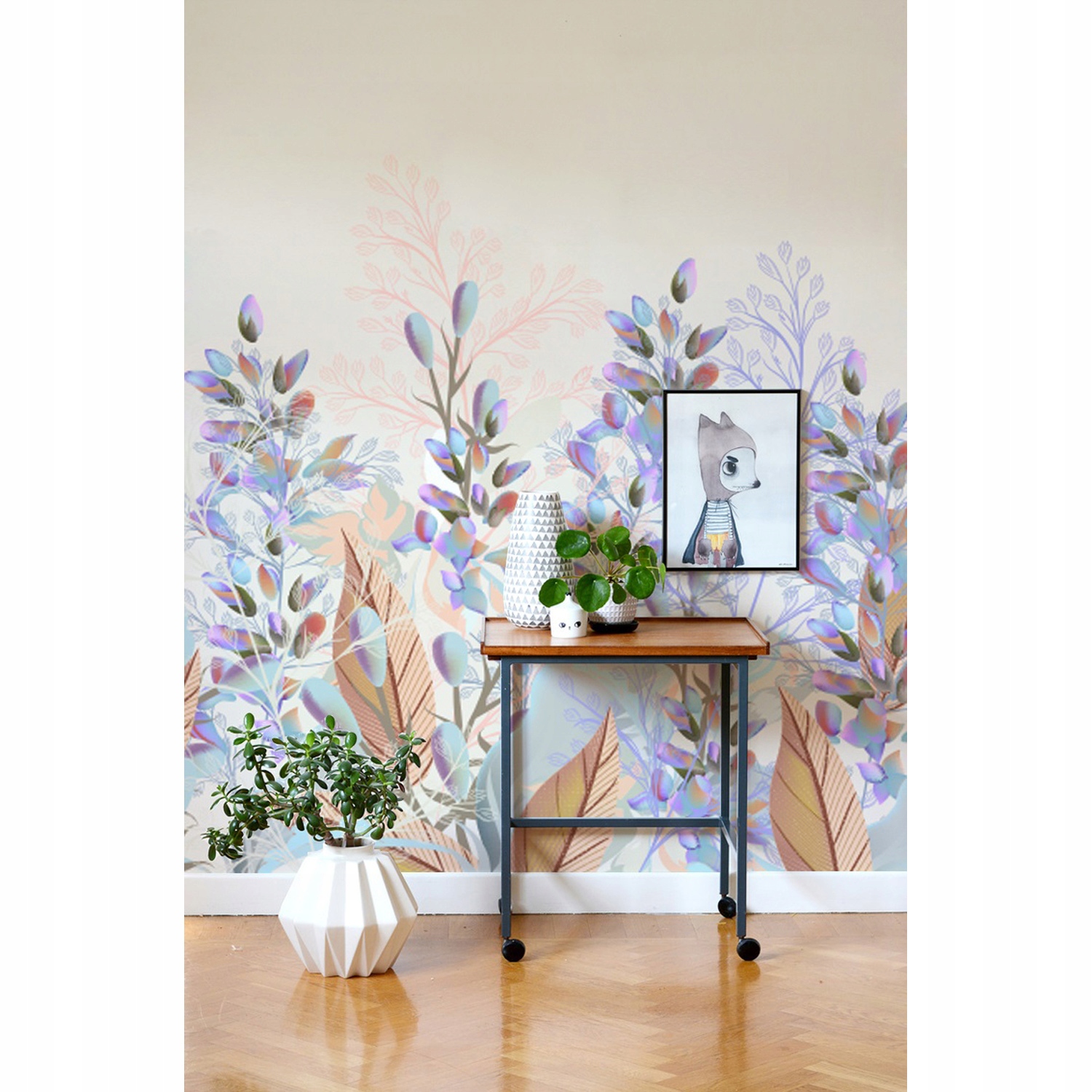 

Fototapeta do sypialni Pastelowe liście 250x104 cm