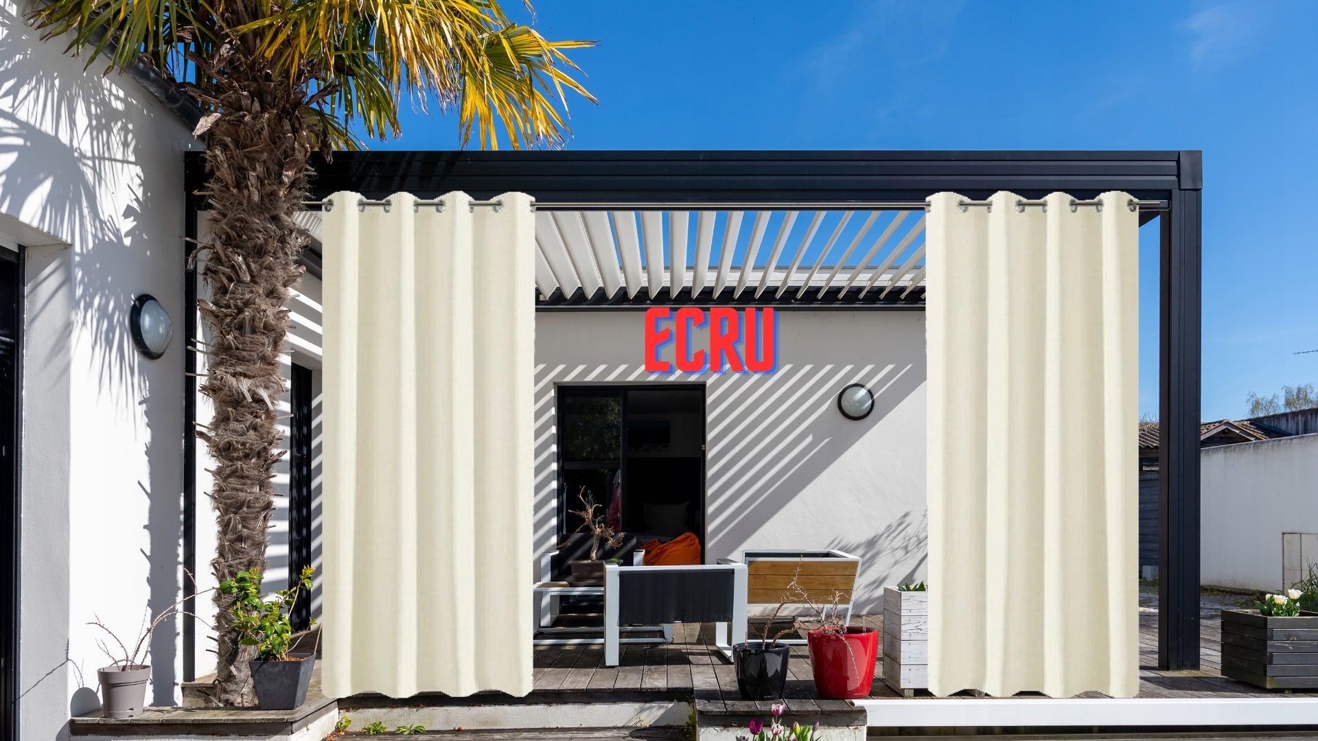 ZASŁONY WODOODPORNE OGRODOWE 155x260 NA TARAS ZASŁONA GOTOWA NA PRZELOTKACH EAN (GTIN) 5905575588432