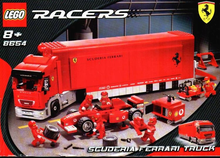 LEGO 8654 Scuderia Ferrari Truck [Racers: Ferrari] city miasto tir F1 Shell