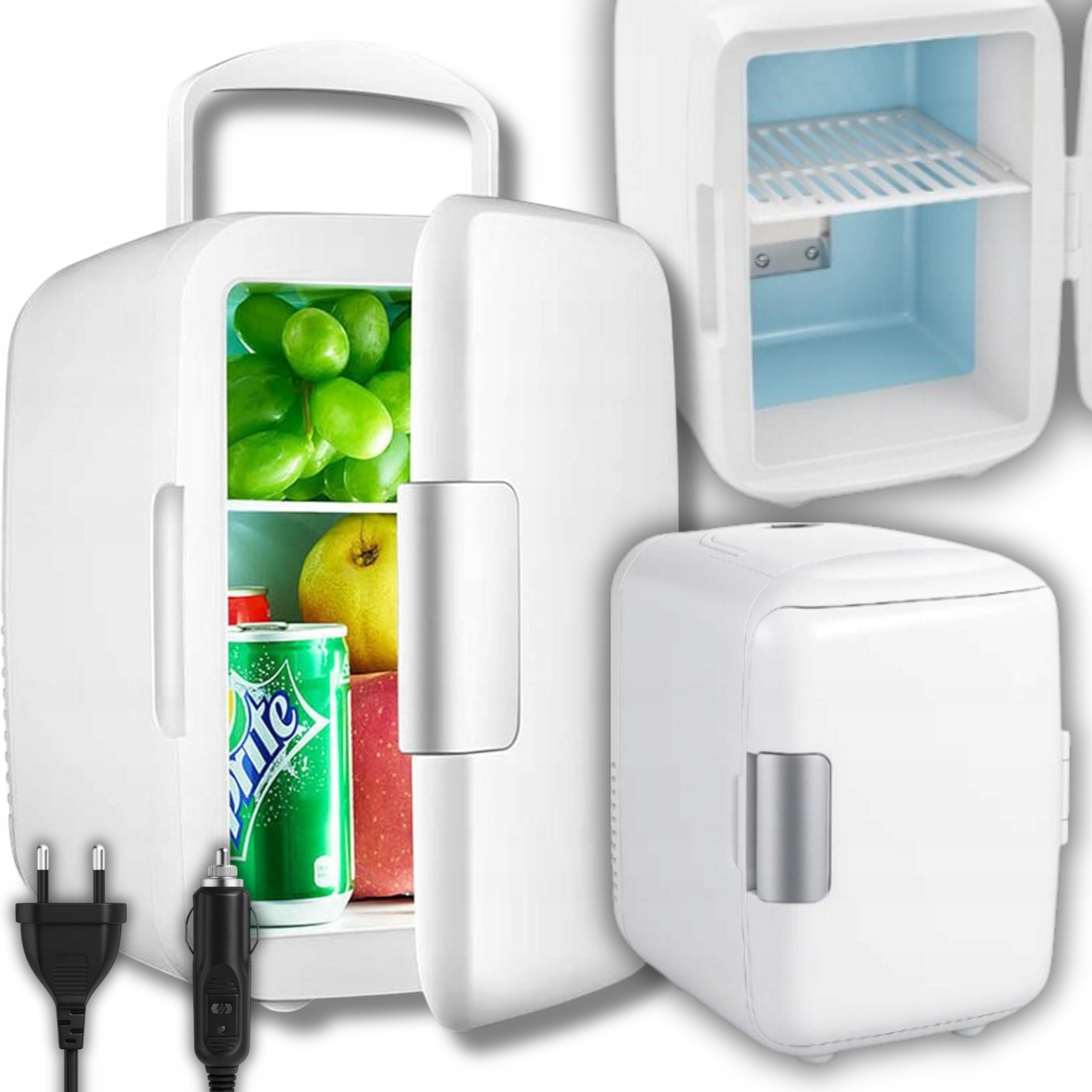 Lodówka Przenośna Turystyczna Samochodowa Grzeje Chłodzi Mała 4L Mocna