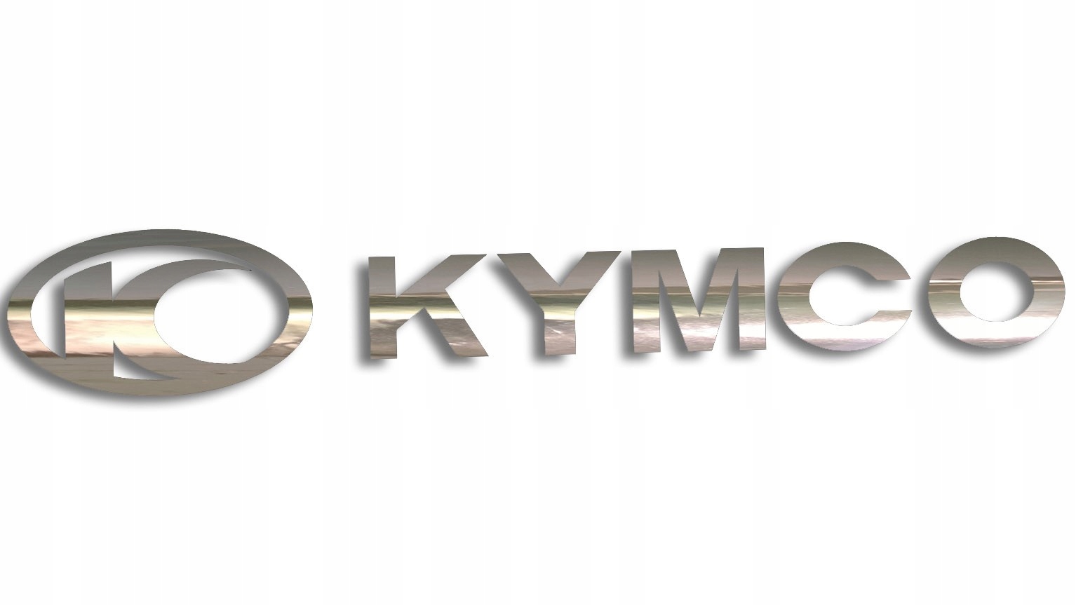 

Wycinana naklejka Kymco chrom