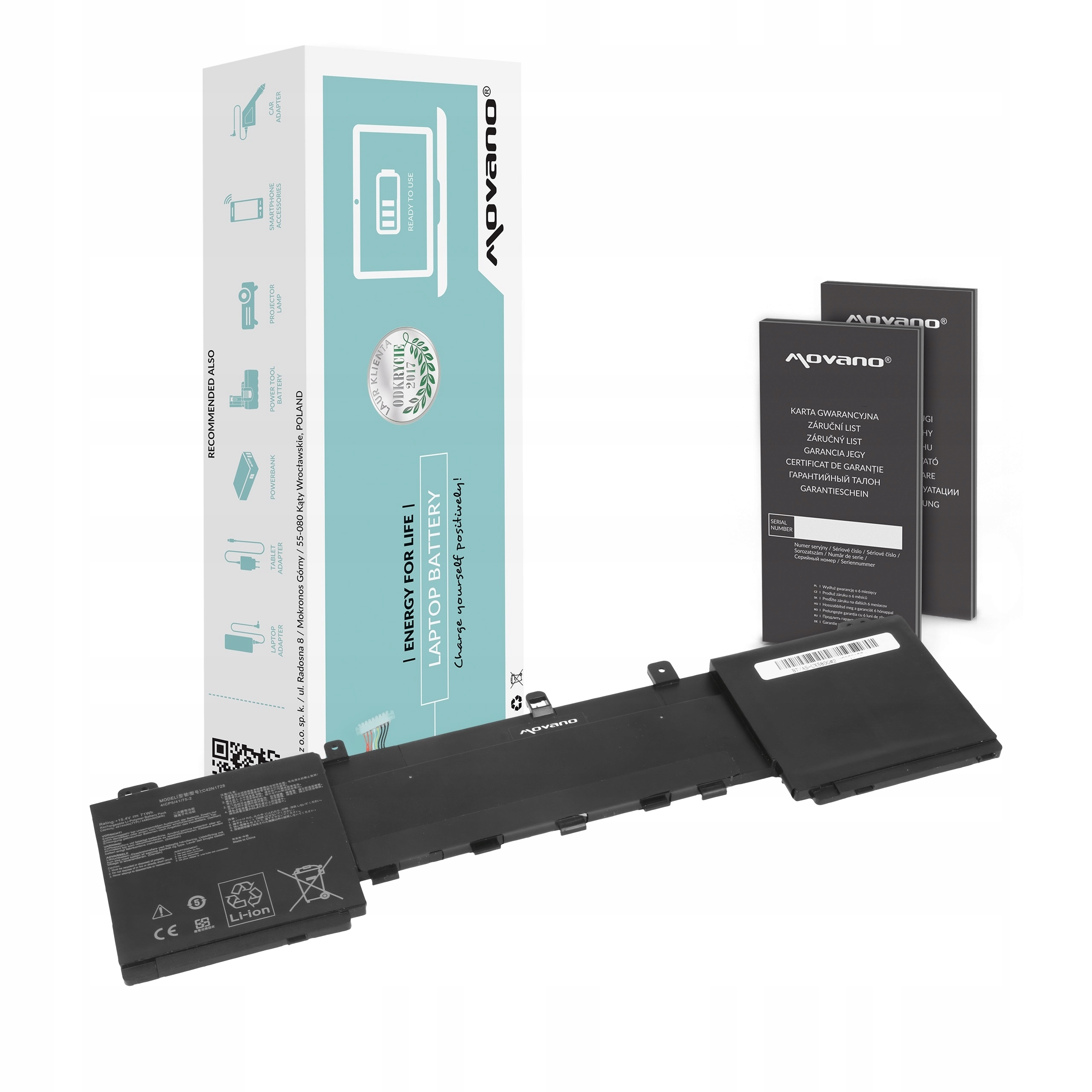 Bateria do Asus UX550GE UX550GD UX580G UX580GD UX580GE C41N1728 C42N1728