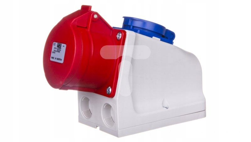 Kombi zásuvka Cee s kolíkem IP44 16A 400V 3P+Z+N kombinovaná 9215-6F.