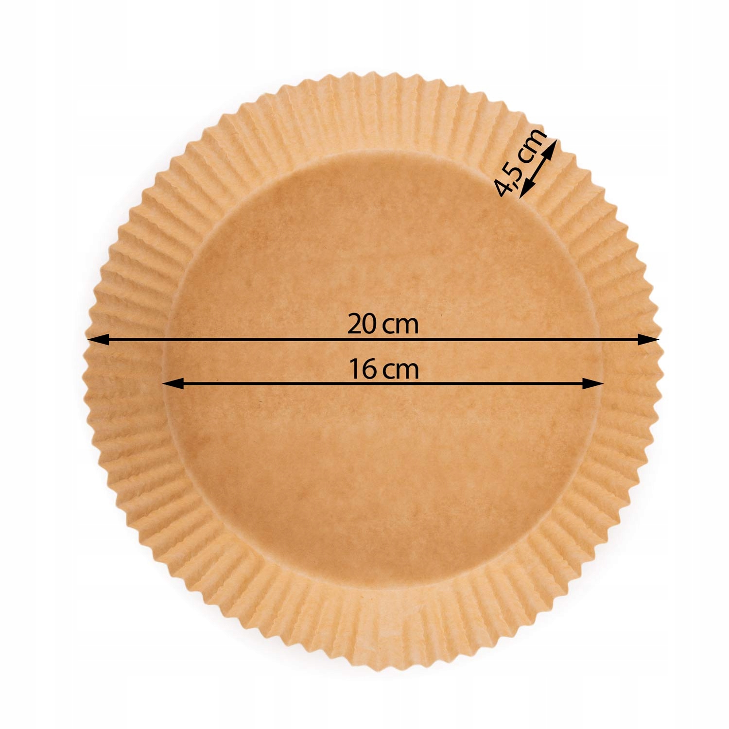 Papier do pieczenia w frytkownicy 16 cm Berdsen 80 szt