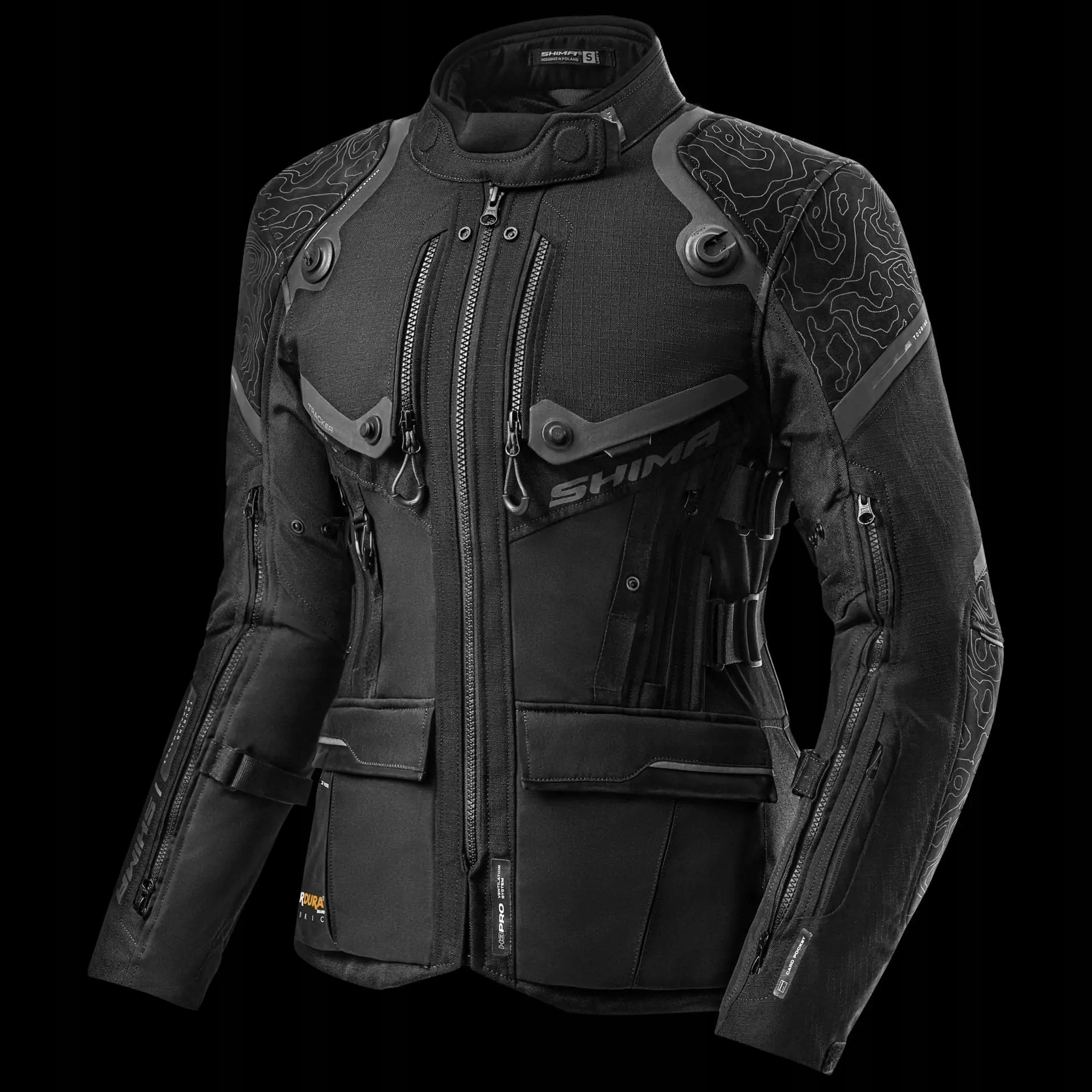 Dámska turistická motocyklová bunda Shima Tracker Lady Black S