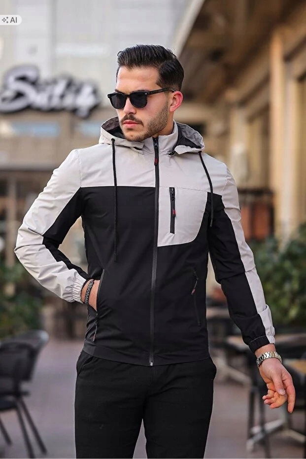 Pánská Sportovní Bunda S Ozdobnými Zipy, Velikost 5IA