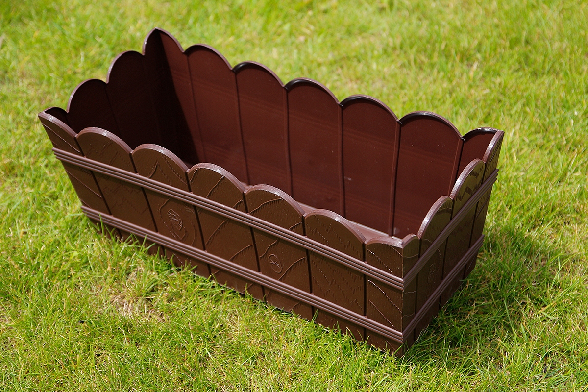 Blumenkästen Balkonkasten Pflanzkasten + Halterung 2 Größen / 4 Farben