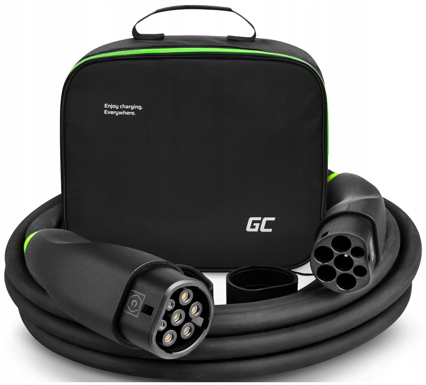 Green Cell Gc Snap Kabel Type 2 11kW 7 m 16A 3-fázový pro nabíjení Ev Phev