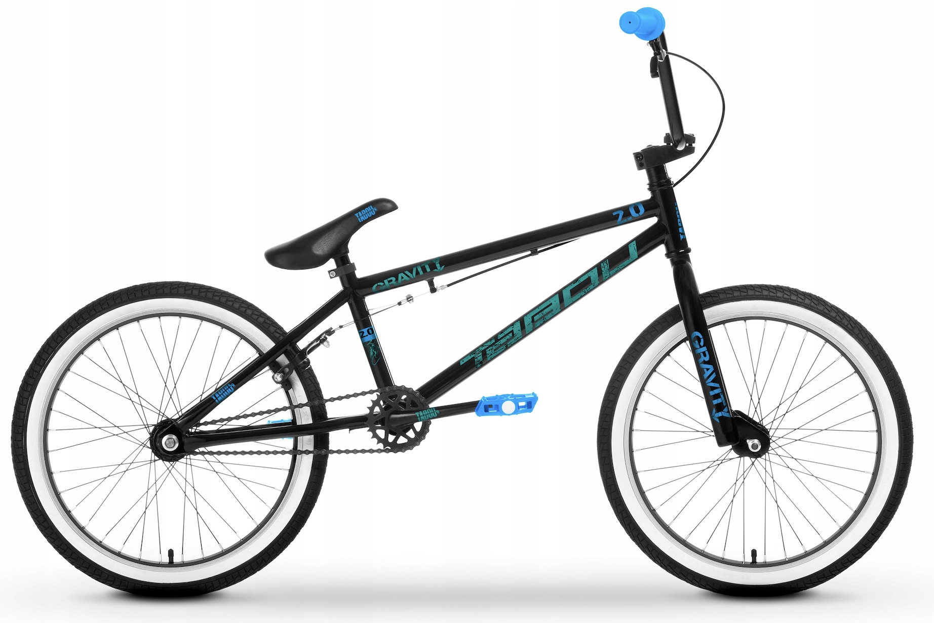 Rower Bmx Tabou Gravity 2.0 20" Czarno-Niebieski Wyczynowy 11,5kg