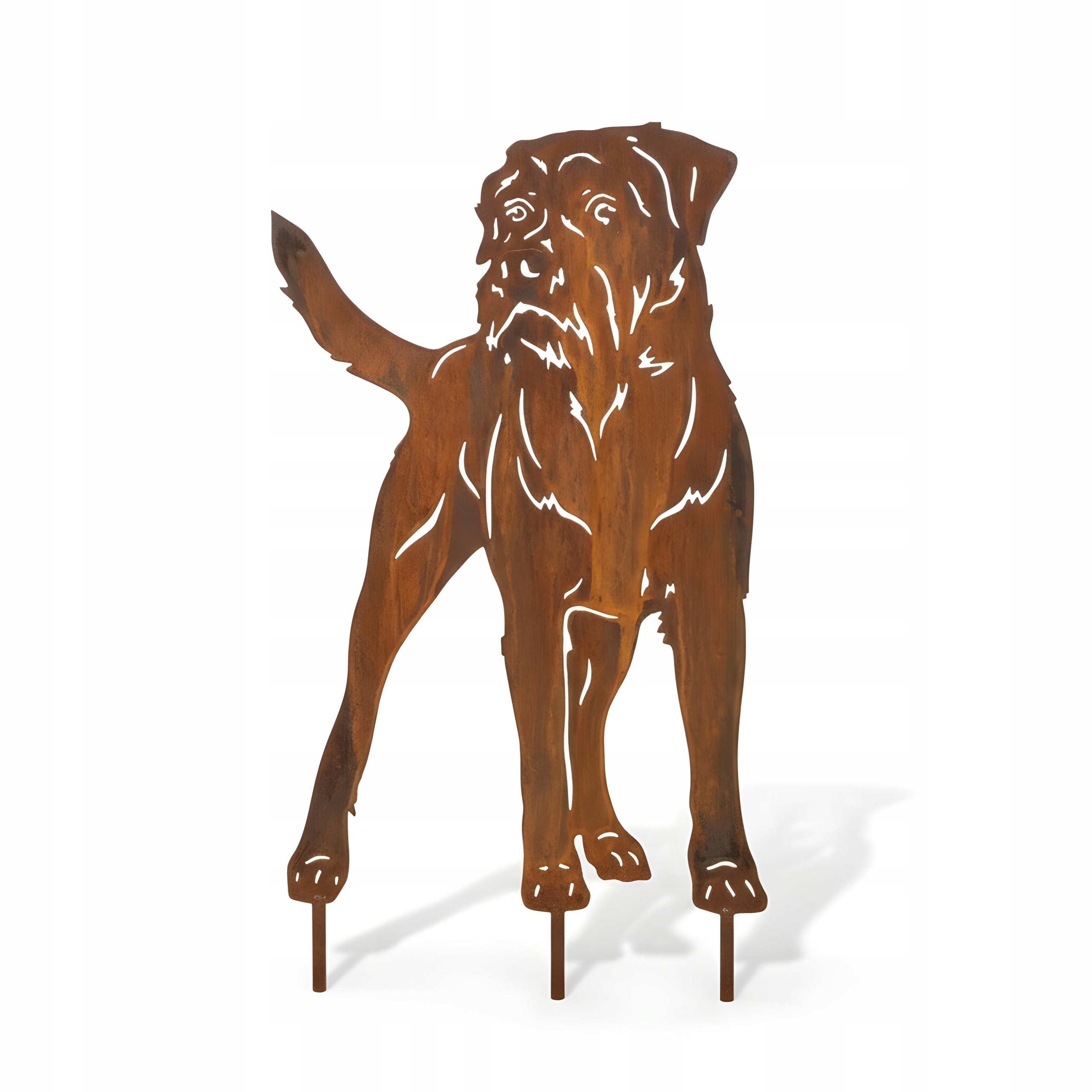 Ozdoby Do Zahrady Rostlin Zahradní Dekorace Pes Figurka Psa Kovový Teriér