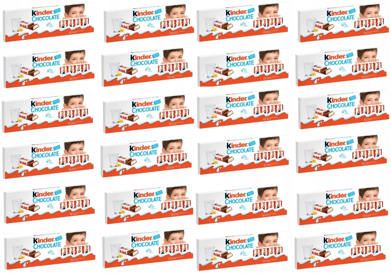 Levně 24 x 150 g Kinder čokoládové tyčinky z mléčné čokolády Karton