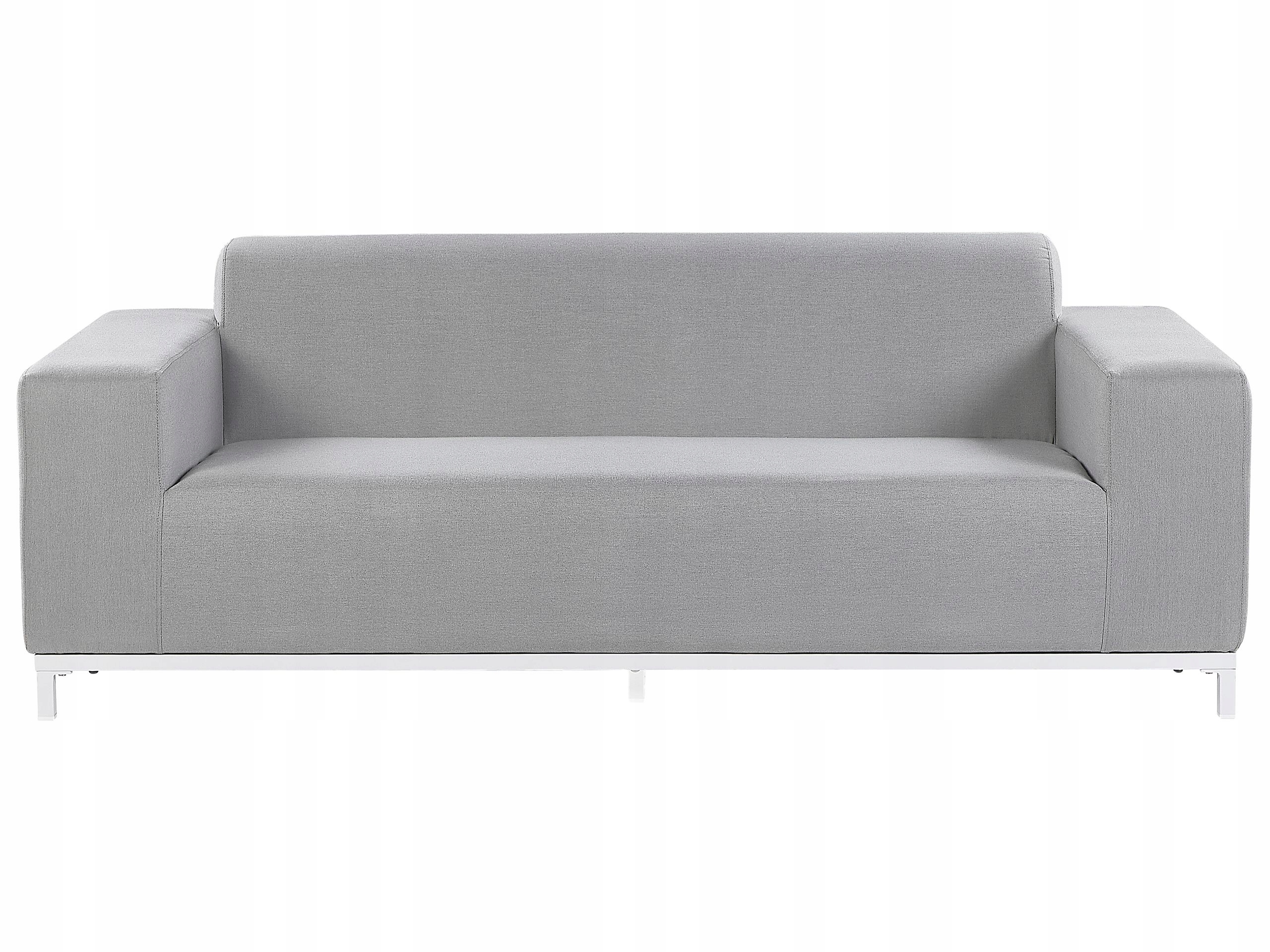 Sofa ogrodowa tapicerowana jasnoszara