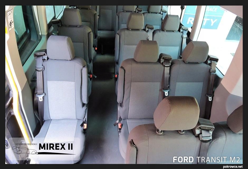 Pokrowce z tkanin Ford Transit Mk7 M2 18-osobowy