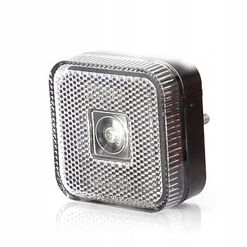 Lampa LED obrysowa przednia biała kwadratowa (303)