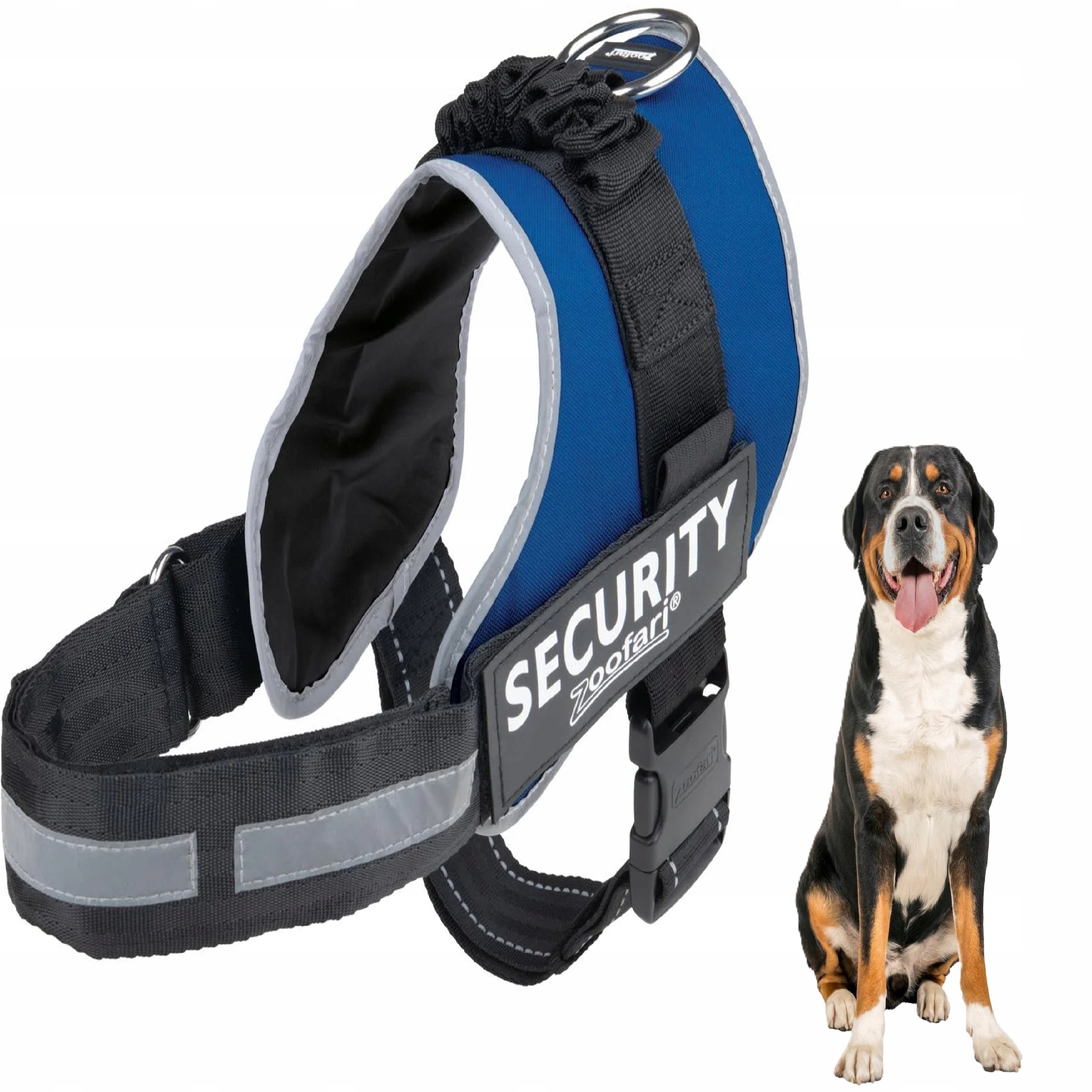 Levně Postroj pro psa Zoofari L 70-86 cm Modrý Reflexní Soft