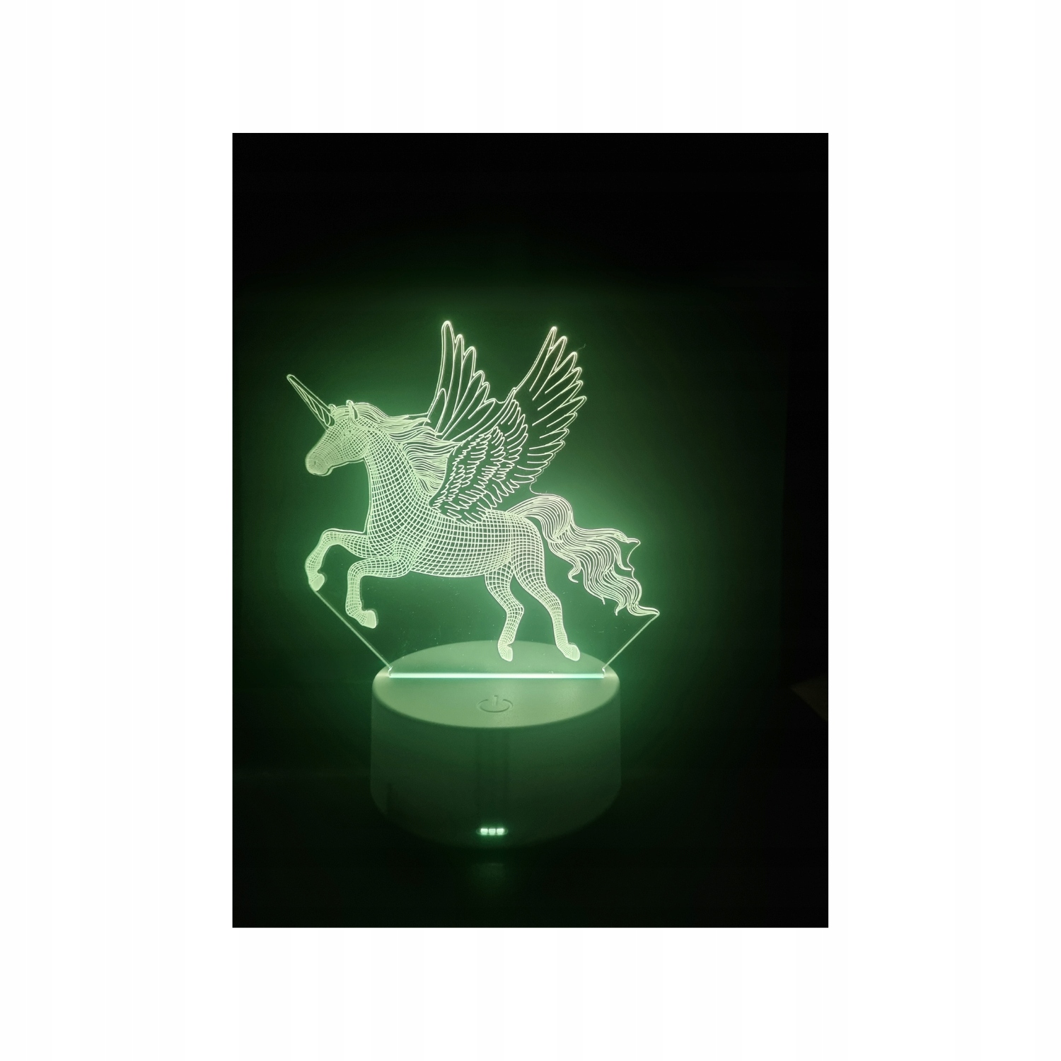 LAMPKA NOCNA 3D LED JEDNOROŻEC UNICORN KOLORY + PILOT Kolor dominujący biały
