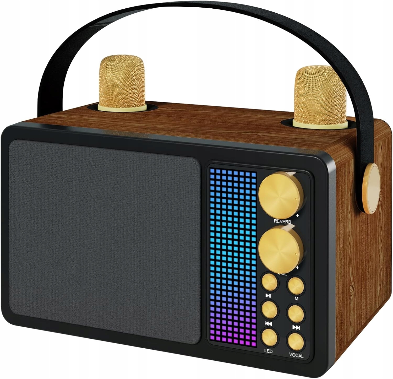Sada Karaoke 2 Mikrofony Bluetooth 5.3 Retro Led Světlo Pro Hudbu Set