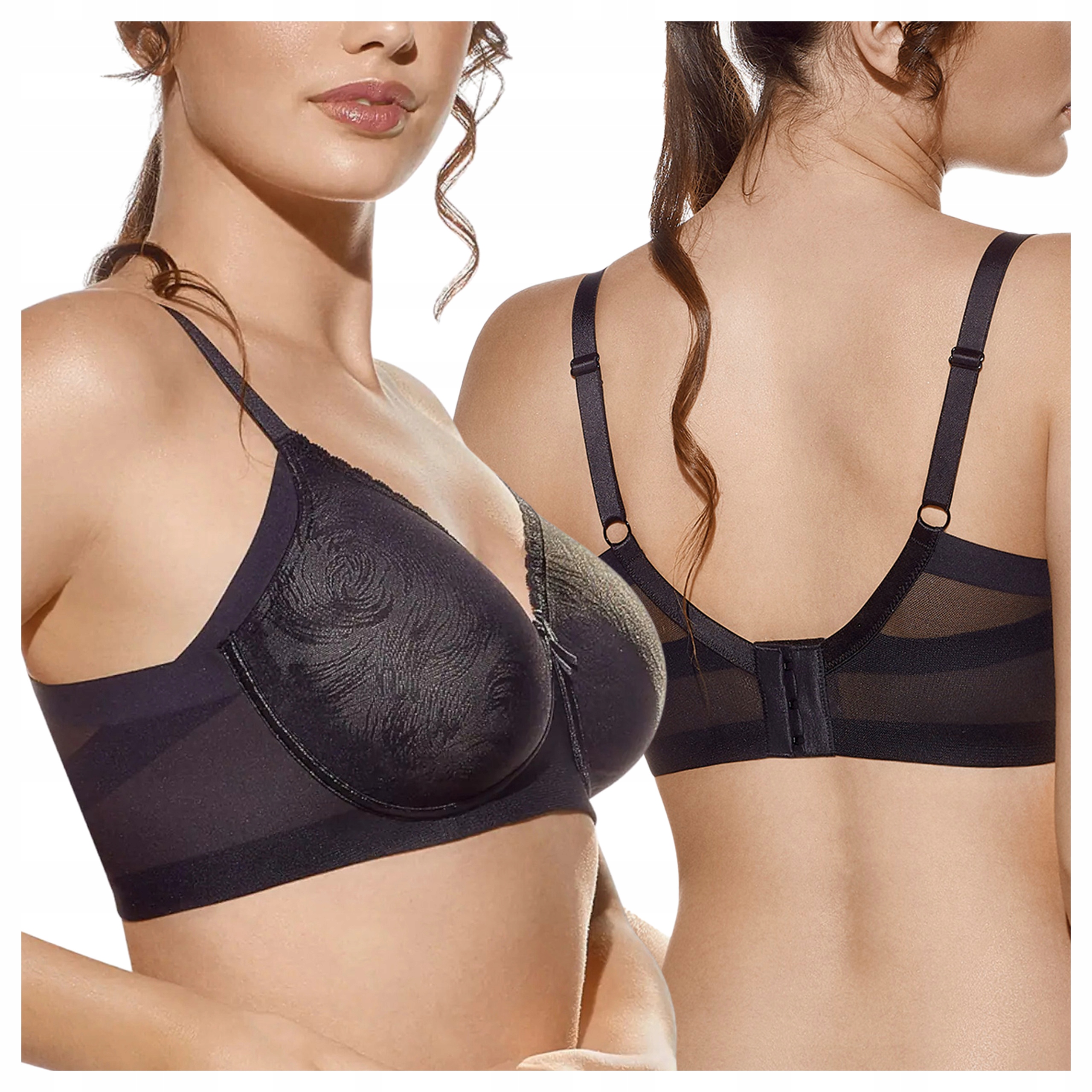 Modelovací podprsenka Vyztužená každodenní bez kostic Selene 85D Černá