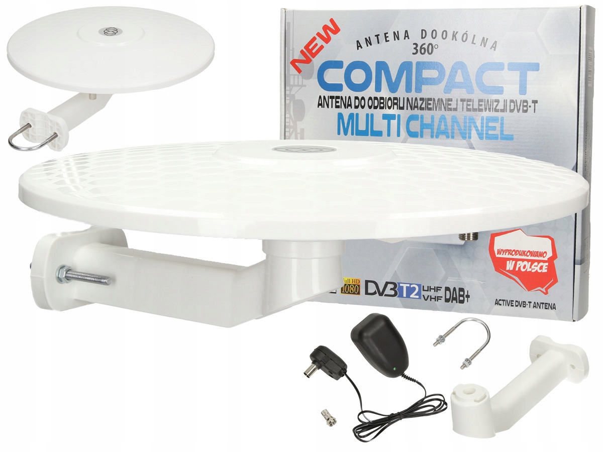 Внешняя антенна Wiedyska COMPACT наземное ТВ DVB-T2 белый