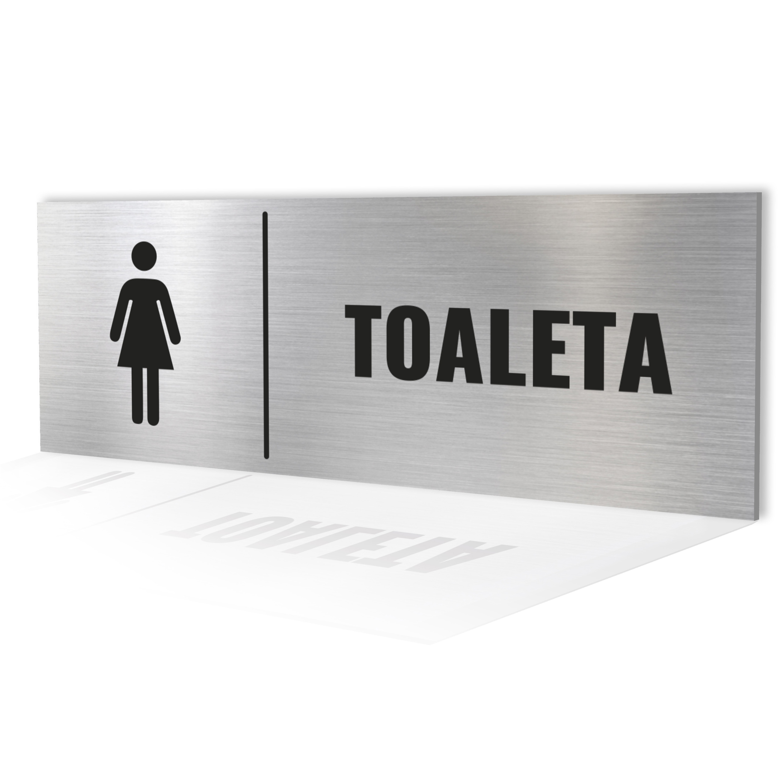 TABLICZKA TOALETA TABLICZKA WC ALUMINIOWA TABLICZKA TOALETA DAMSKA
