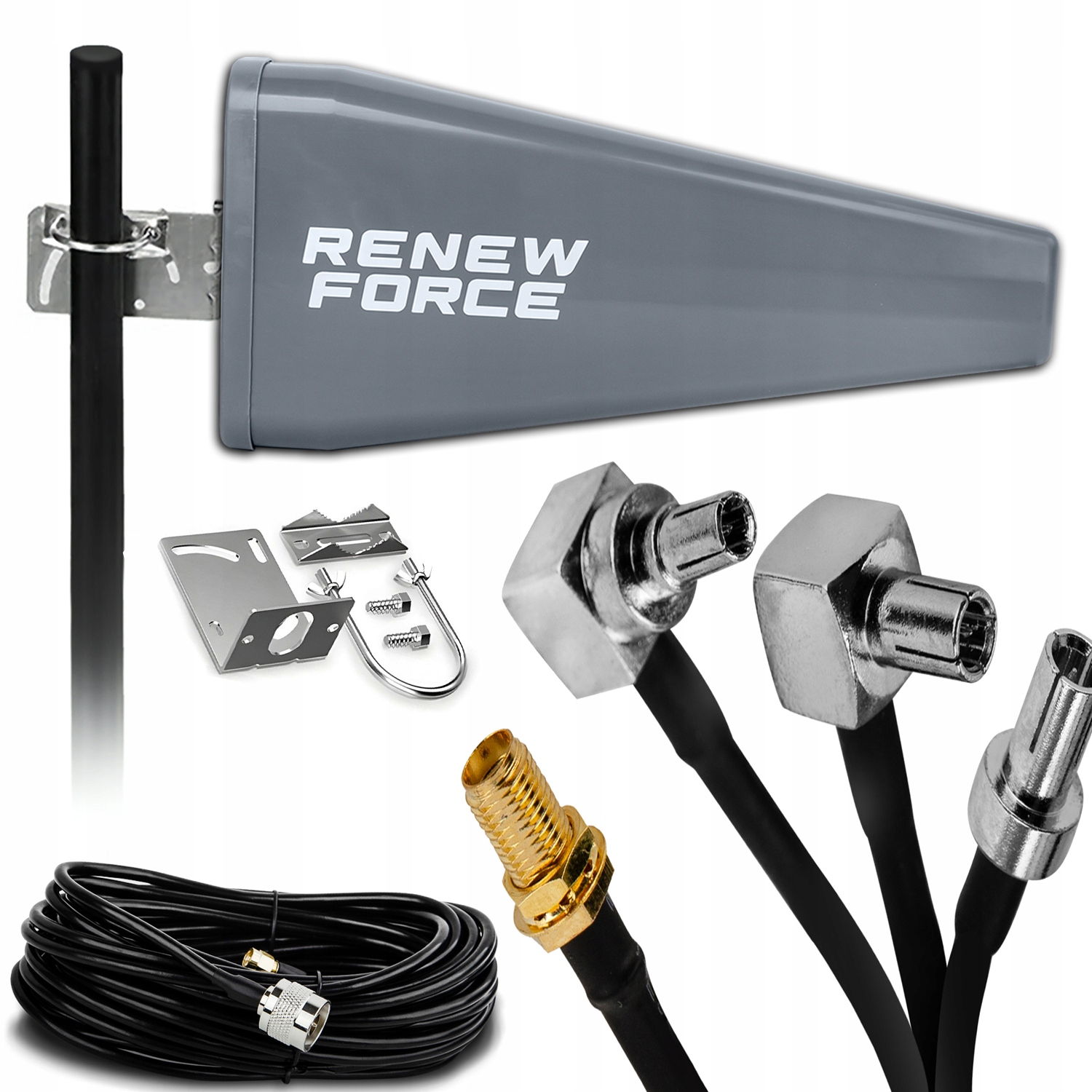 Wzmacniacz antenowy Renew Force antena zewnętrzna do routera internetu Dual 5G LTE 23 dB