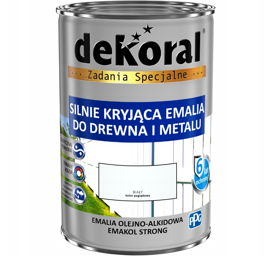 

Emakol Strong Emalia Do Drewna Metalu Biały 0,9L