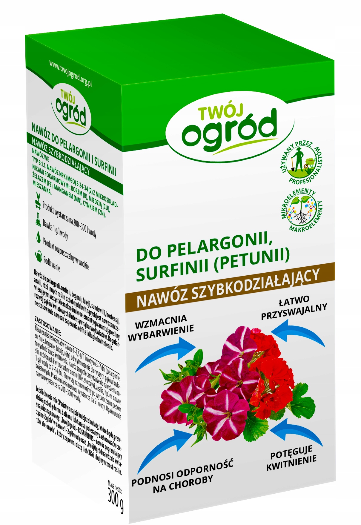 

Nawóz Do Pelargonii Surfinii Petunii 300G Wzmacnia