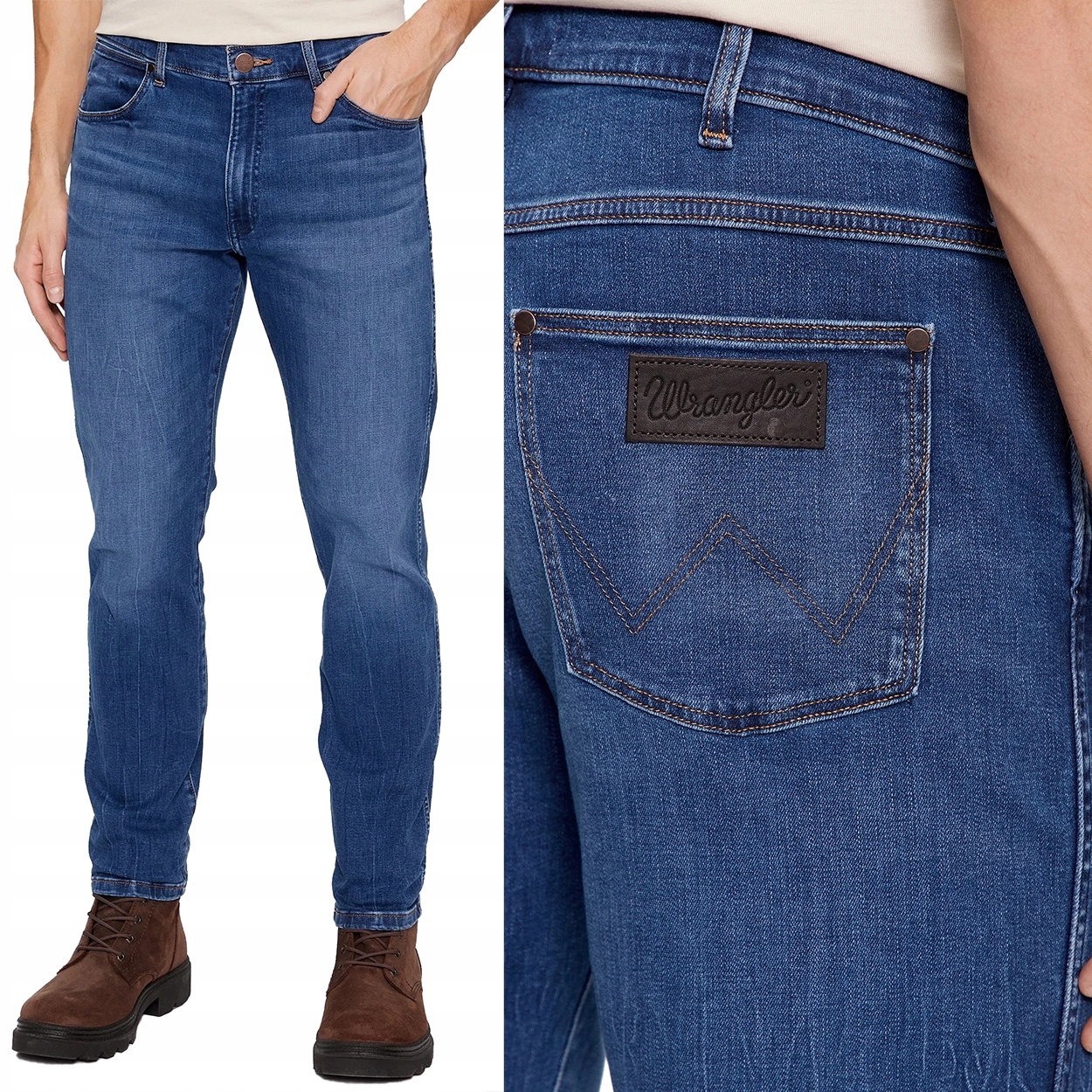 Wrangler Larston slim Harris Epic Soft elastické džínové kalhoty W27 L32