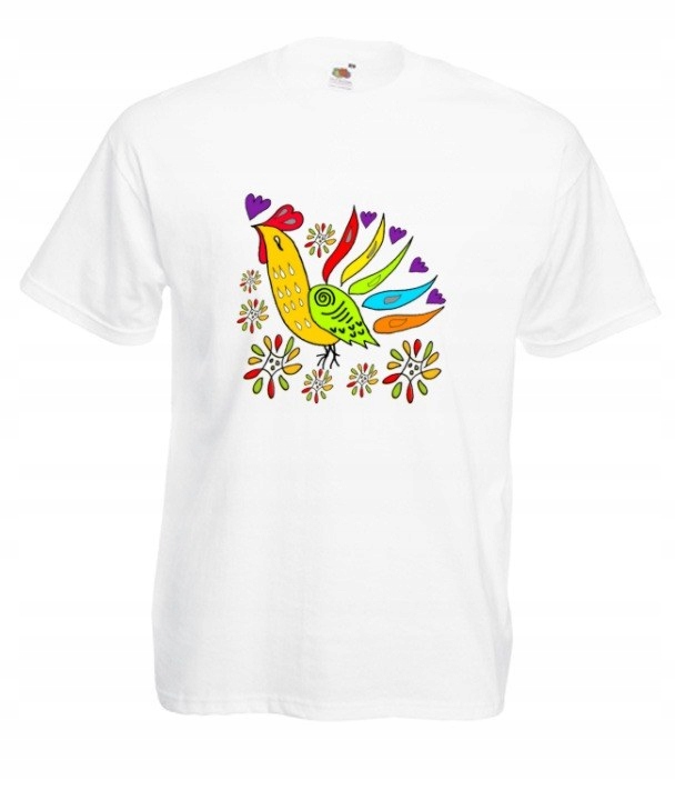 

Tshirt Męska Kogut Kura Kurczak folk Wzory