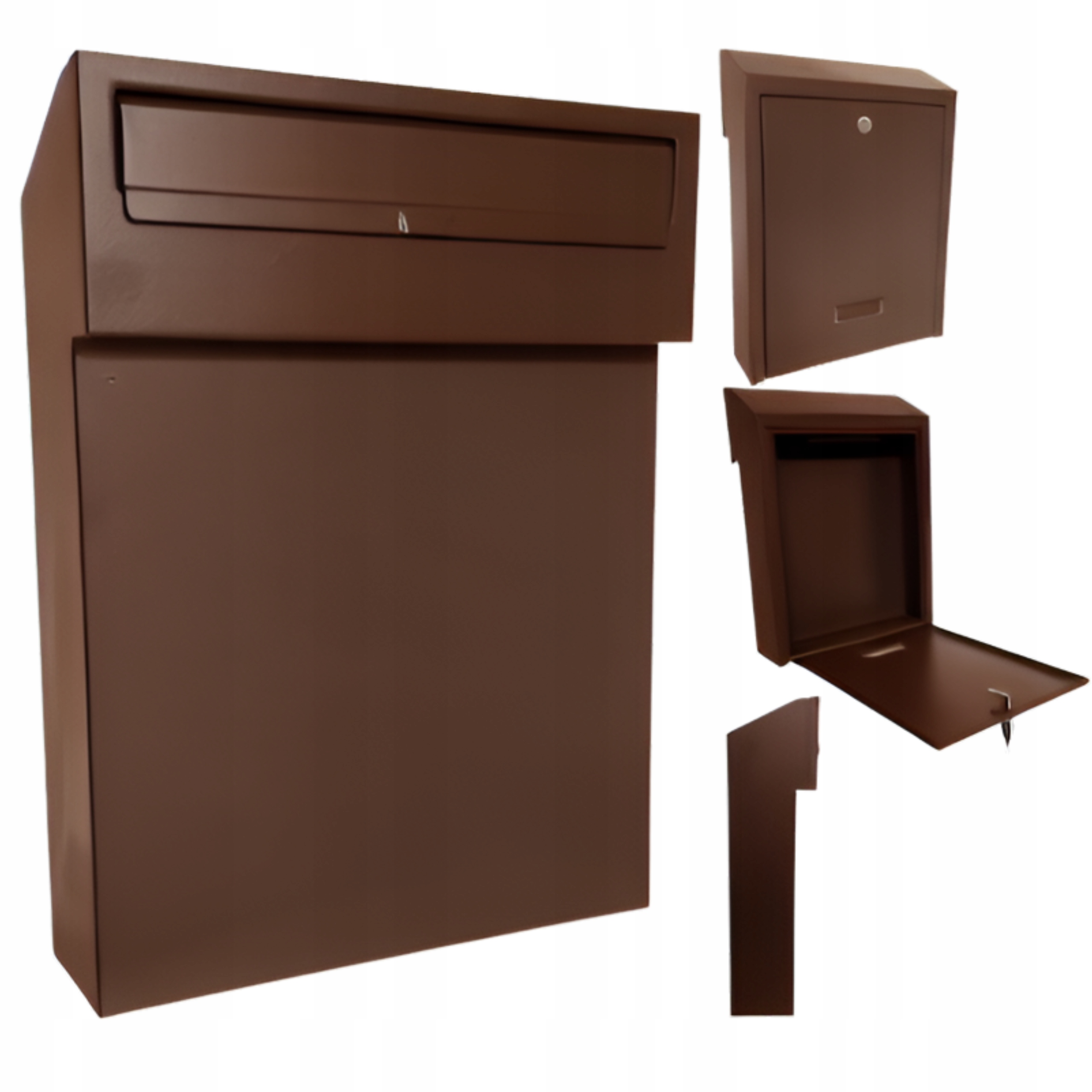 Poštovní Schránka Průchozí Oboustranná Hnědá Velká Na Oplocení