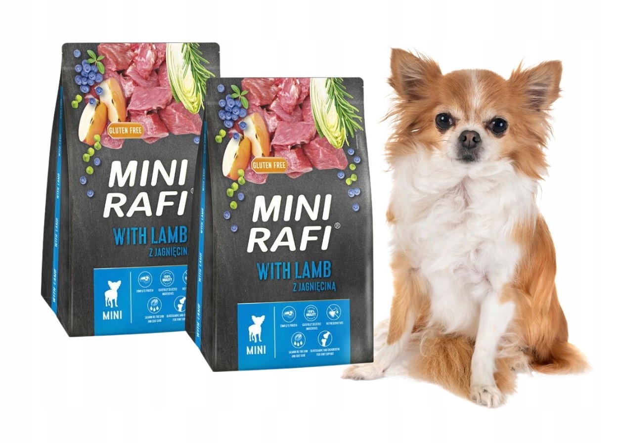 Levně Rafi Mini suché Krmivo pro psy s jehněčím masem 2x3kg Dolina Noteci