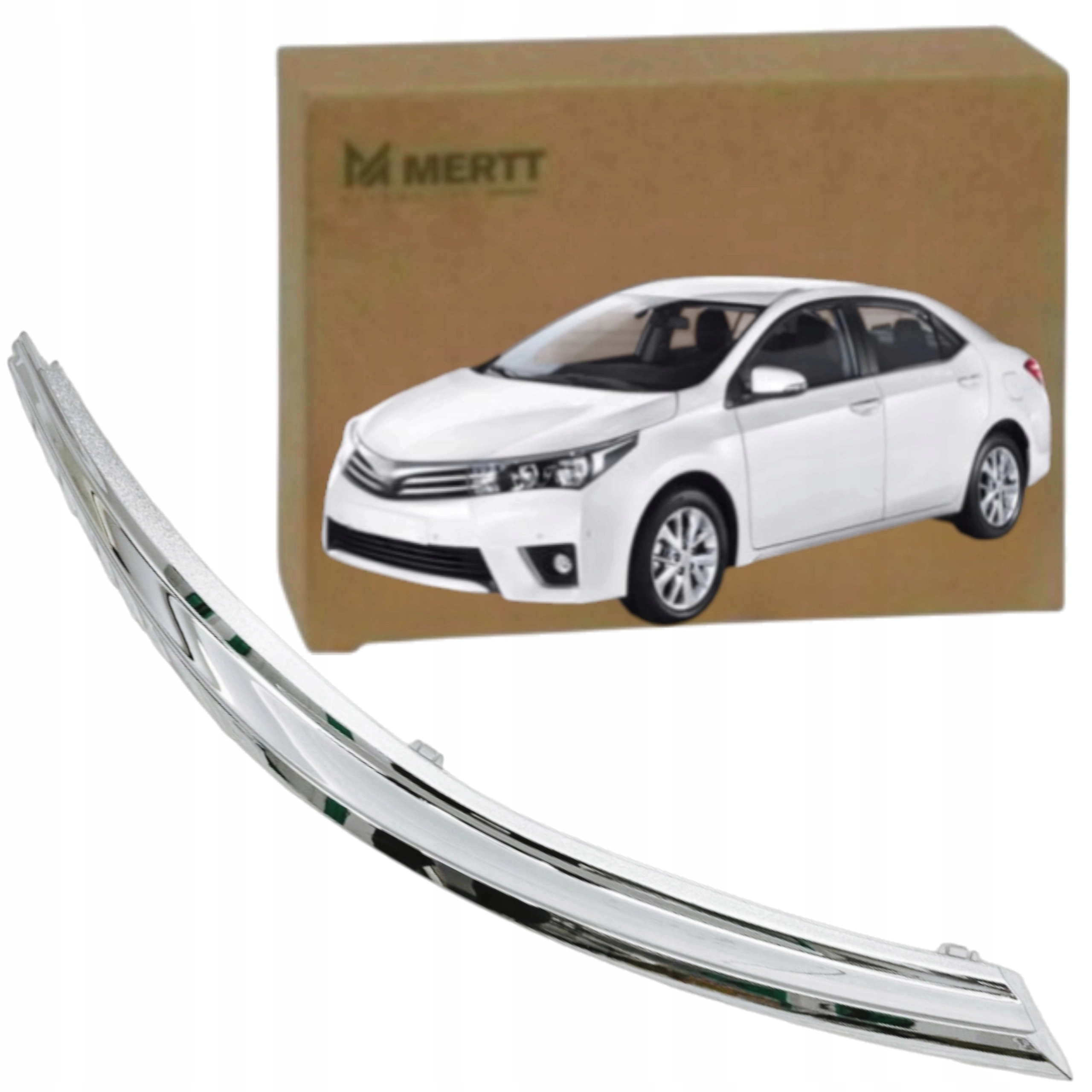 Toyota Corolla XI E16 13-16 5318102010 Chromovaná Lišta Lampy, Pravá Přední Strana