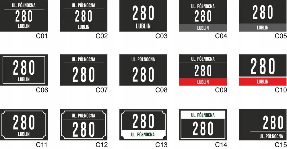 TABLICZKA ADRESOWA ZIELONA TABLICA Z NUMEREM DOMU NUMER DOMU 32x21cm Marka inna