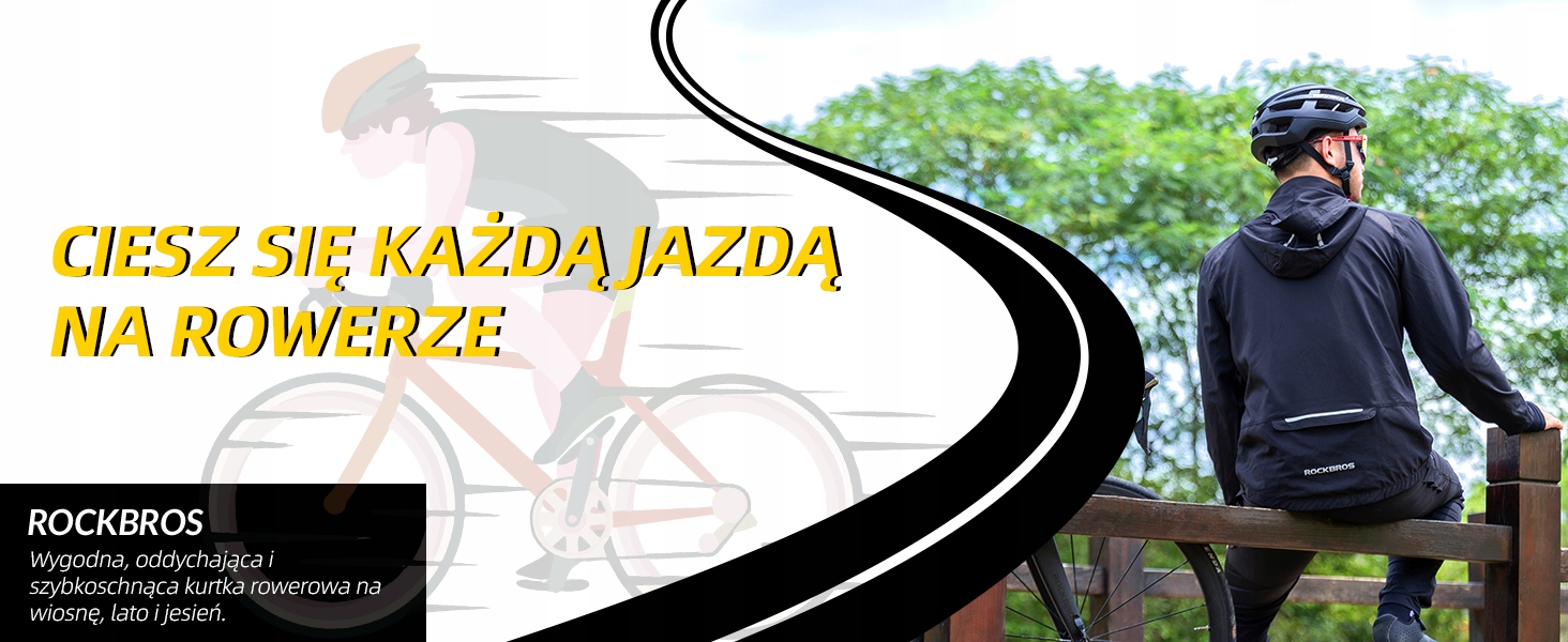 ROCKBROS Męska Kurtka Rower Elastyczna Oddychająca Bieganie Softshell 4XL Materiał dominujący poliester