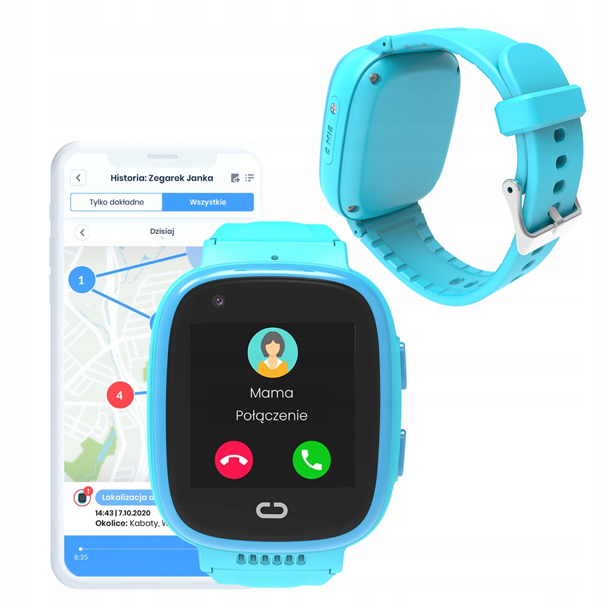 SMARTWATCH ZEGAREK DLA DZIECI LOCON GPS NIEBIESKI
