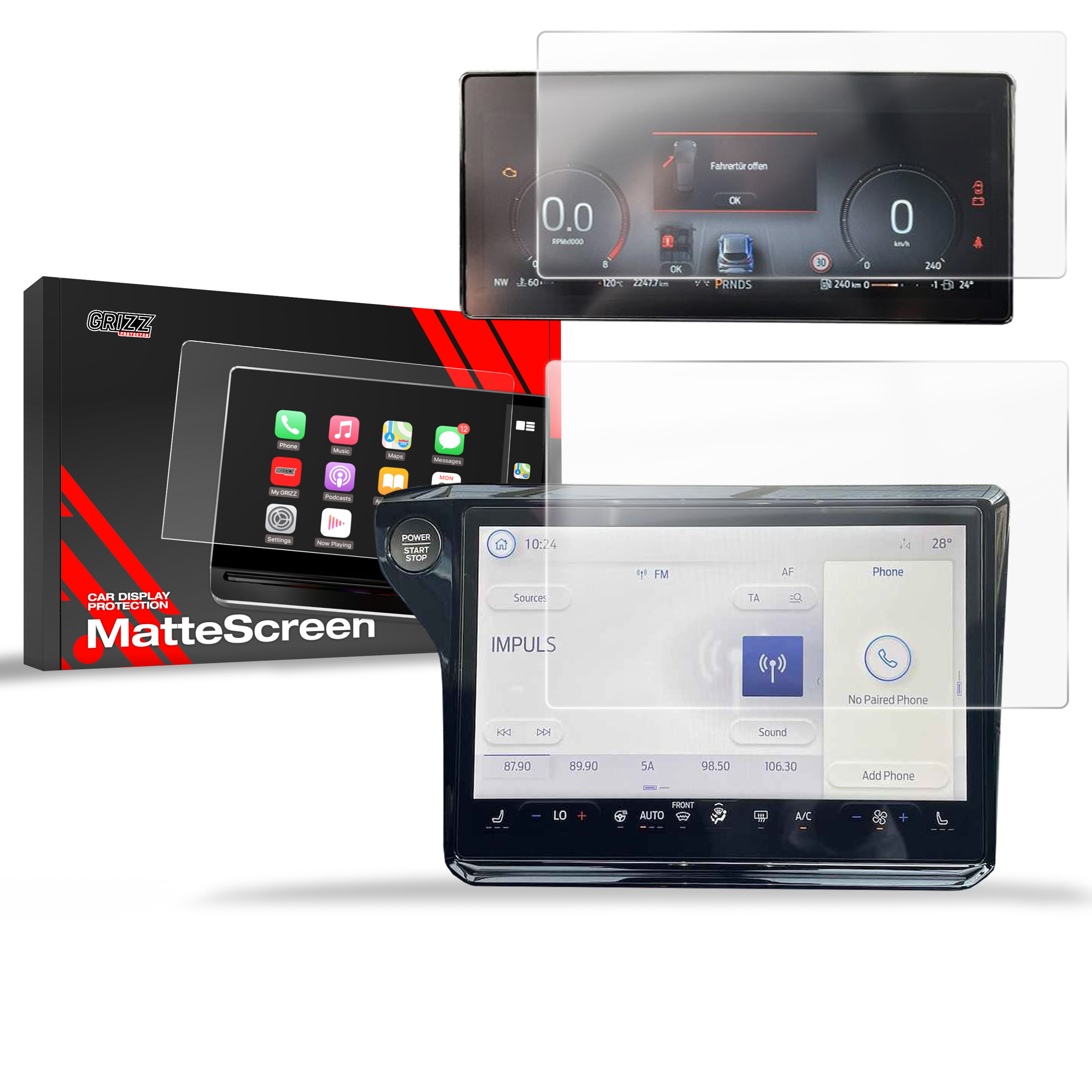 2w1 Folia Antyodciskowa do Ford Puma 12" (2024-2025)