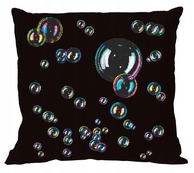 Vyšívací sada Polštář s mýdlovými bublinami