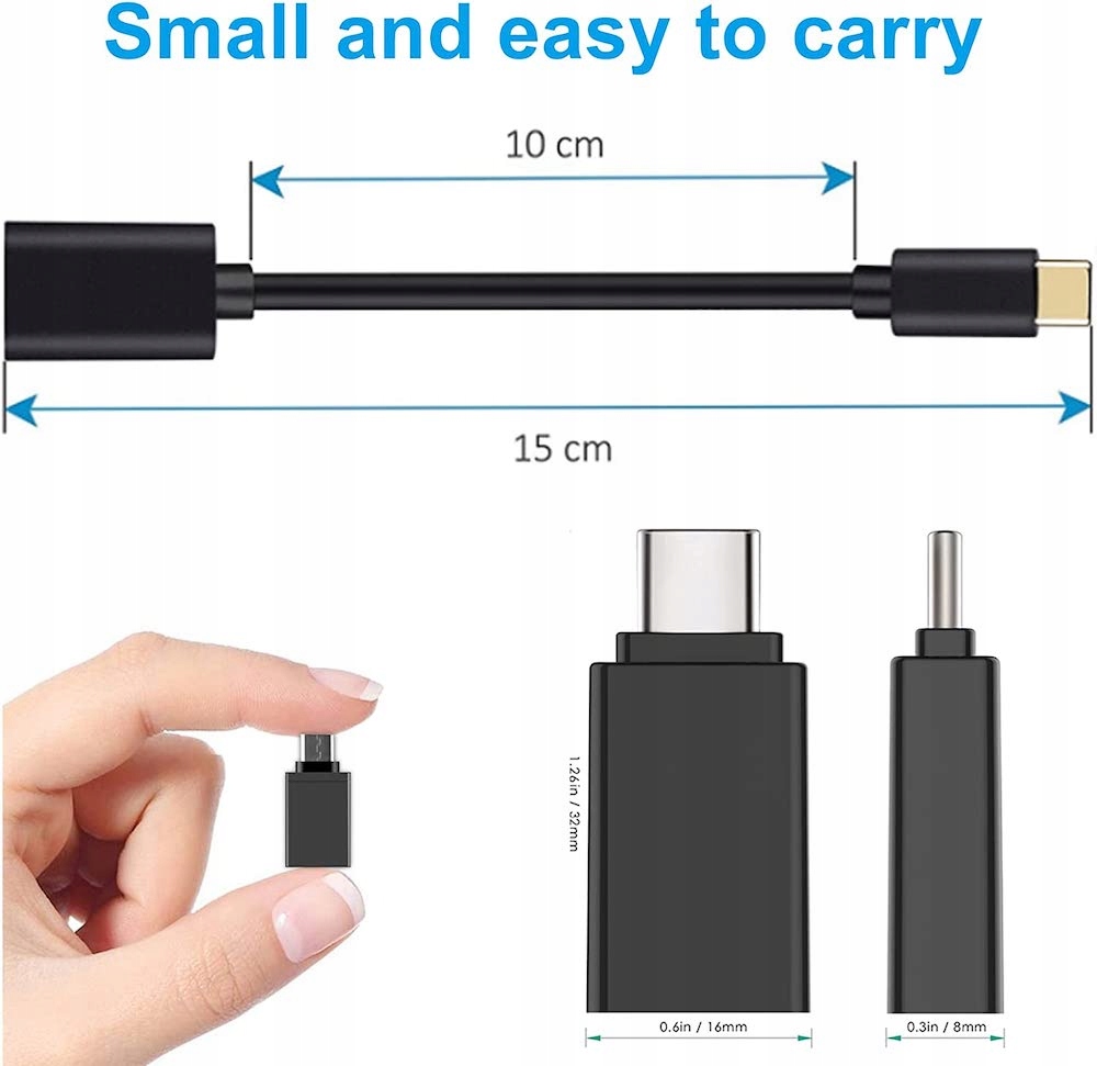 Adapter USB-C męski - USB 3.0 żeński 3.1 OTG Marka Lanberg