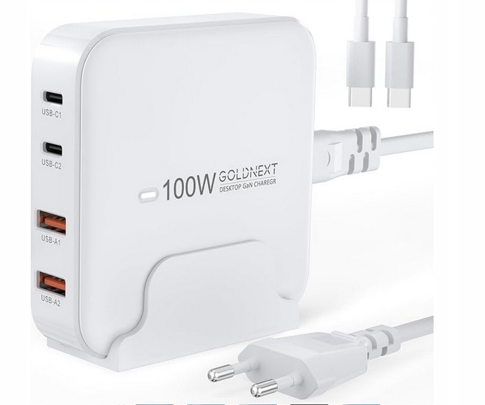 Goldnext- szybka ładowarka do laptopa 4- portowa 100W