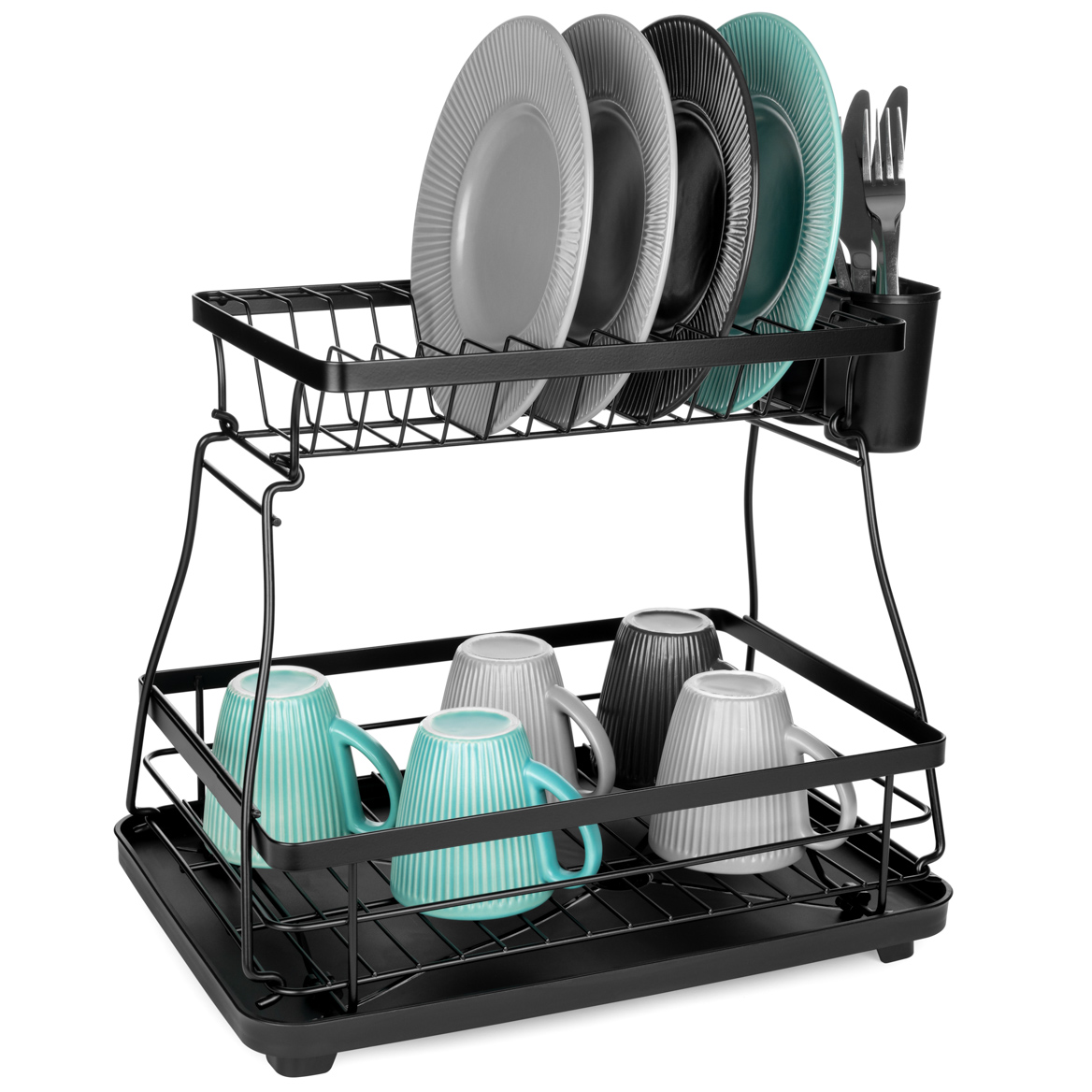 

Dwupoziomowa Suszarka Ociekacz Do Naczyń Czarna