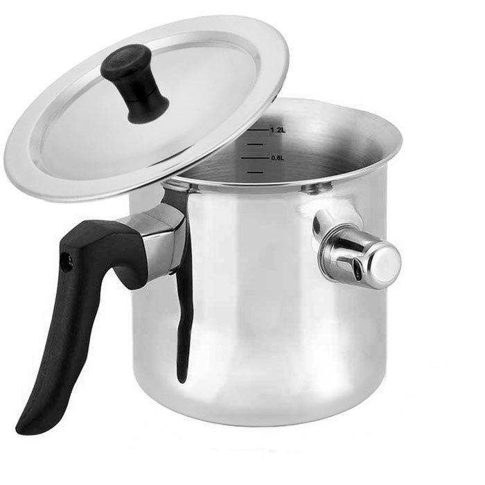 

Garnek Gotowania Mleka 1.5 L+ Pokrywa Indukcja Gaz