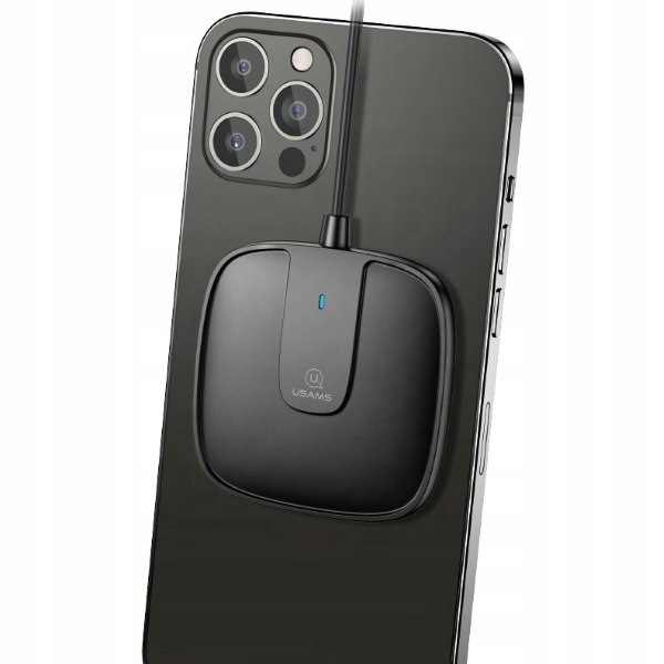 Usams Ład. indukcyjna US-CD153 magnetic15W iPhone 12 series czarny/black CD