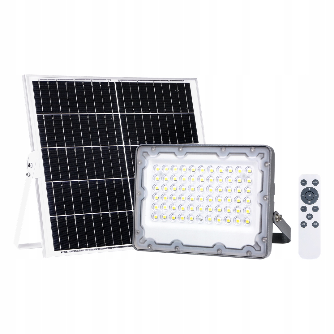 Halogénový Led reflektor s solárnym panelom 60 W s diaľkovým ovládaním Eko-light